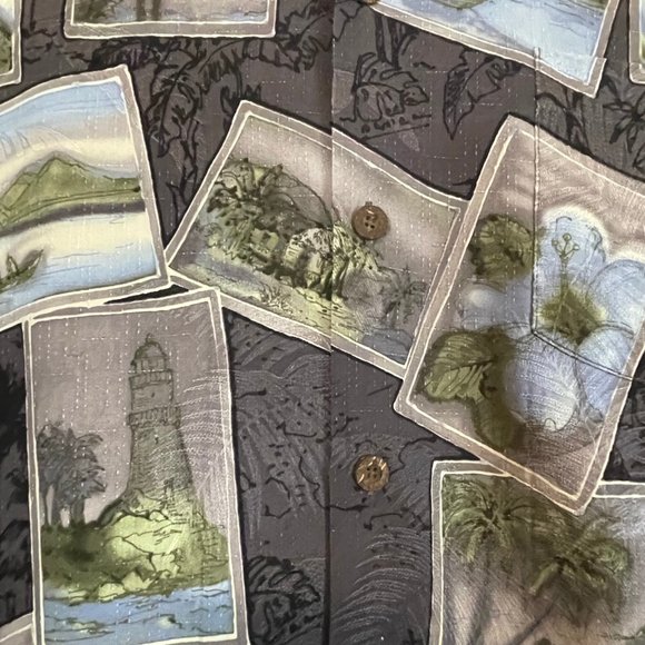 Men's Tommy Bahama Tropical Button Down Camp Shirt Size XL - Picture 5 of 8